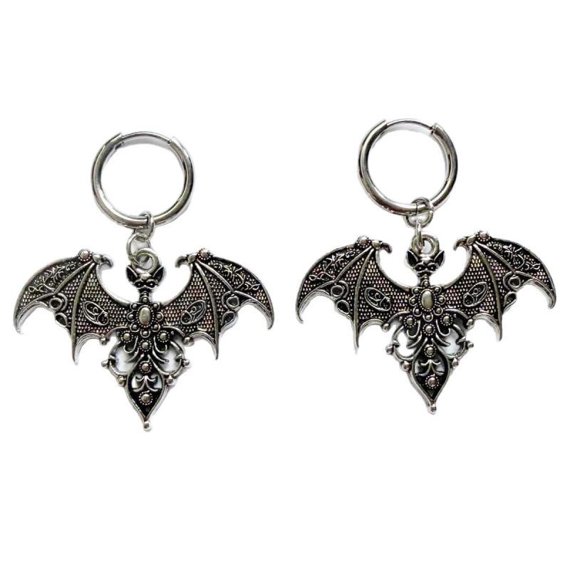 Gothic Punk Hollow Bat Earrings