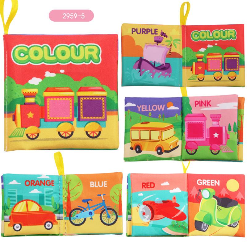 Source Three-Dimensional Baby Cloth Book Early Education Cognitive Toy English Shape Palm Book Baby Cloth Book With Sound Paper