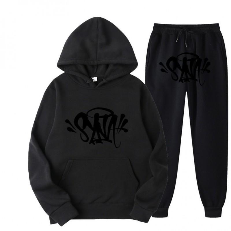 Set Felpa Streetwear Uomo Donna Outfit Casual Felpa con Grafica Stampata Syna Tuta
