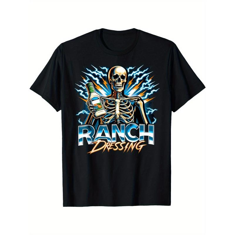 

European Size Ranch Dressing Bootleg Rap CDs Aesthetic Funny Skeleton Meme T-Shirt 4XL