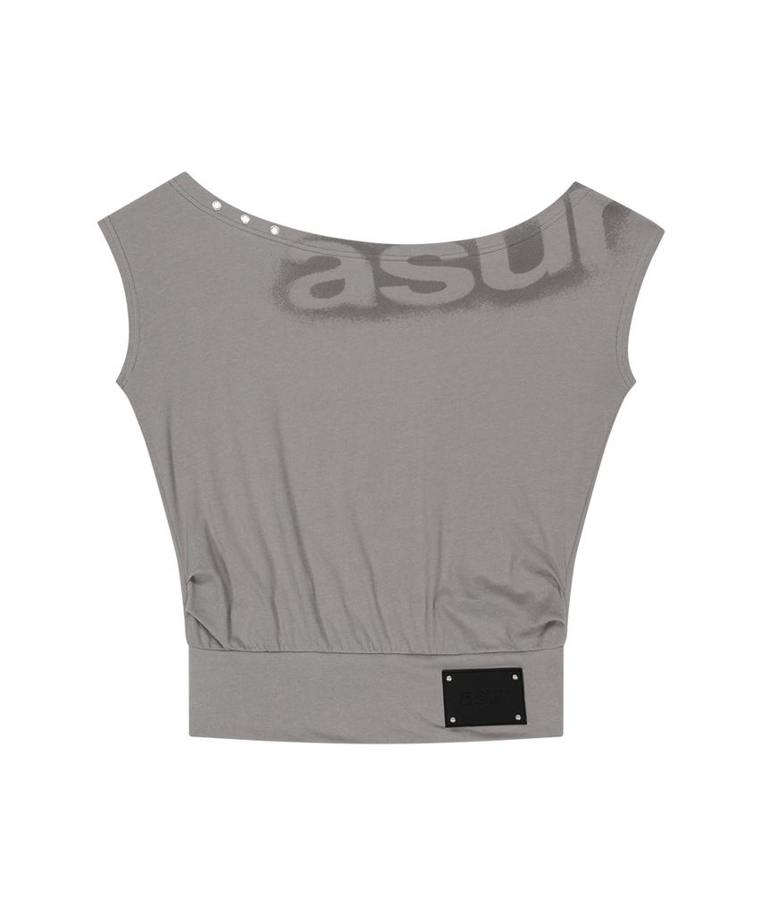 Aejeuyua Dolman Loose Crop T-Shirt Dark Gray