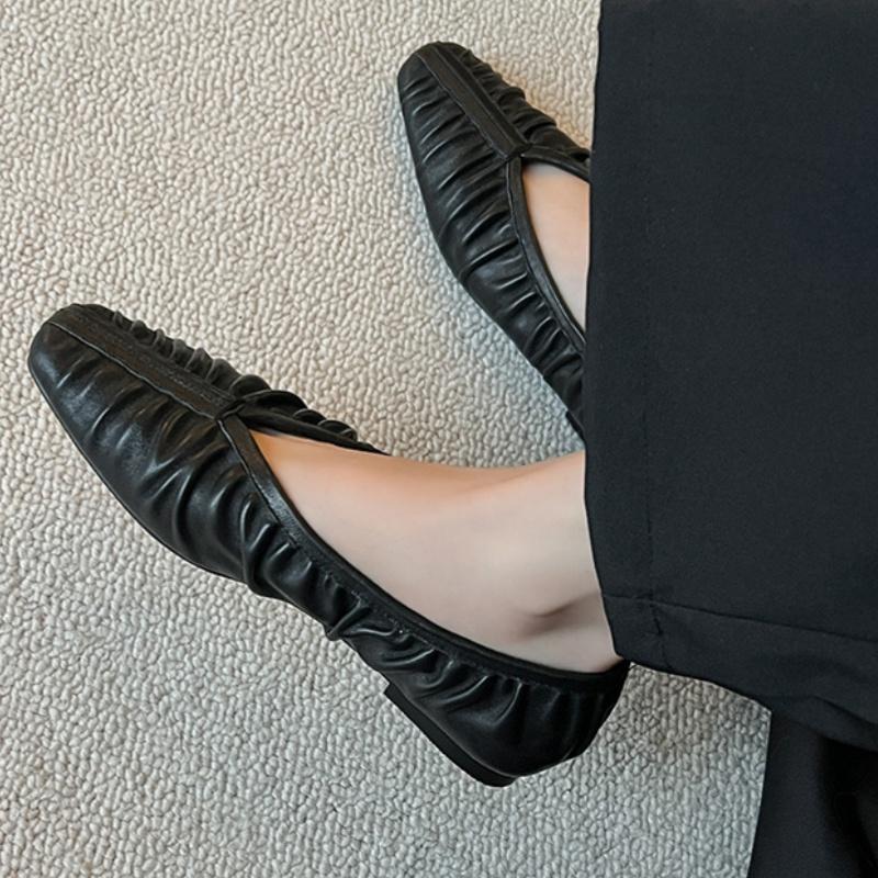 Fashion 2025 New Spring Autumn Women Flats Roman Style Retro Soft Shoes Fashion Casual Shallow Mouth Square Toe Comfy Women FFlat Shoes