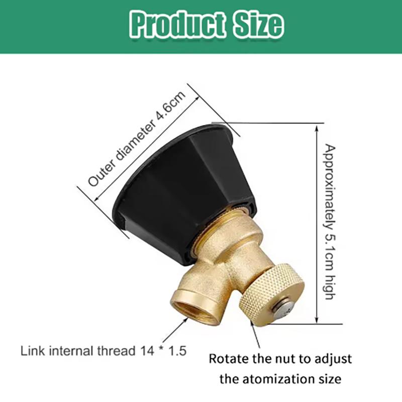 Copper High Pressure Pesticide Sprayer Nozzle Watering Adjustable Irrigation Air Vortex Nozzle Gardening Pest Control