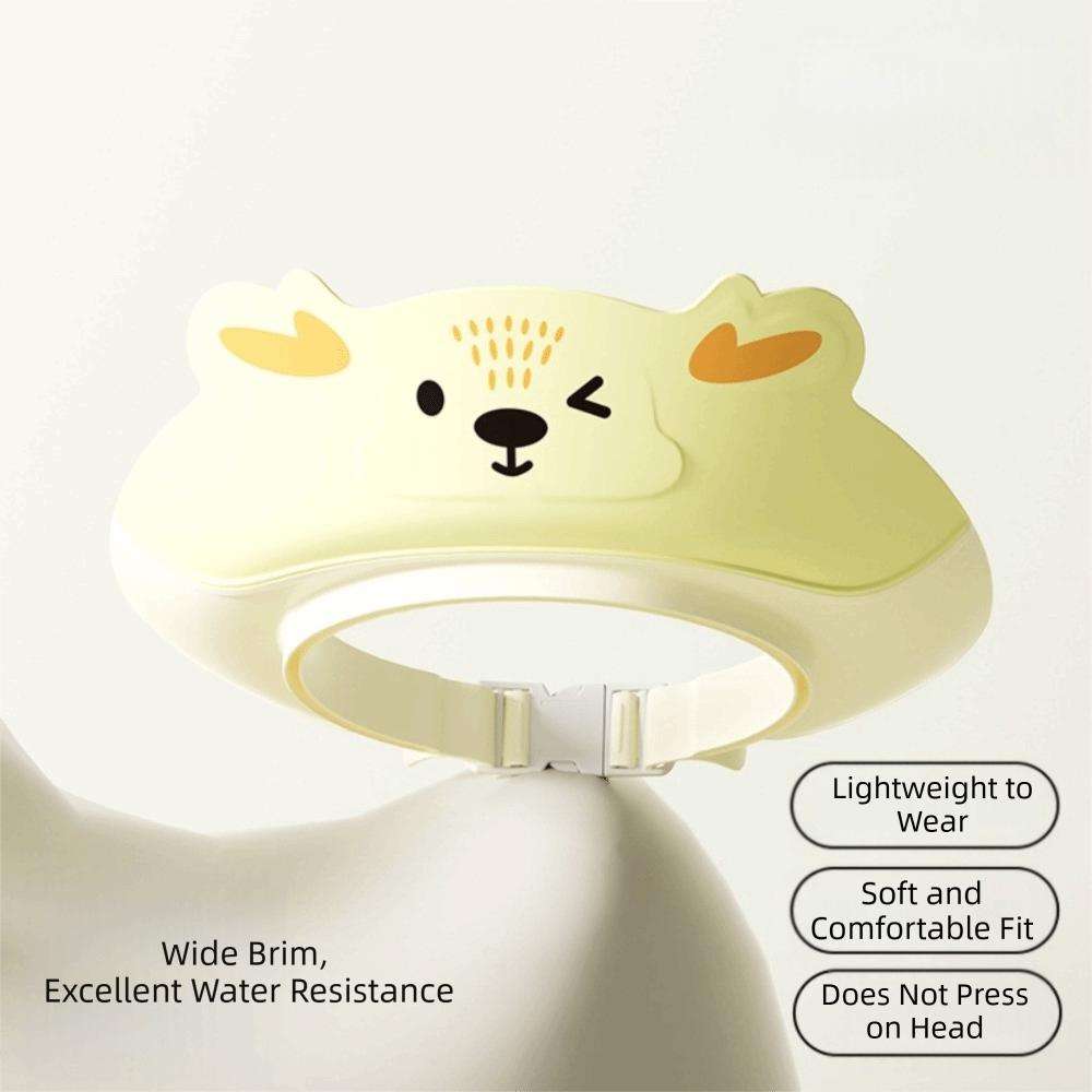 Upward Brim Shampoo Cap Soft Inner Ring Baby Bath Protective Cap Waterproof Baby Bath Hat Children