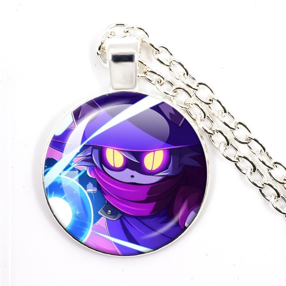 Niko Oneshot Necklace Anime Creative Cartoon Niko Pancakes Glass Cabochon Pendant Necklace Charm Jewelry Gift Jewelry
