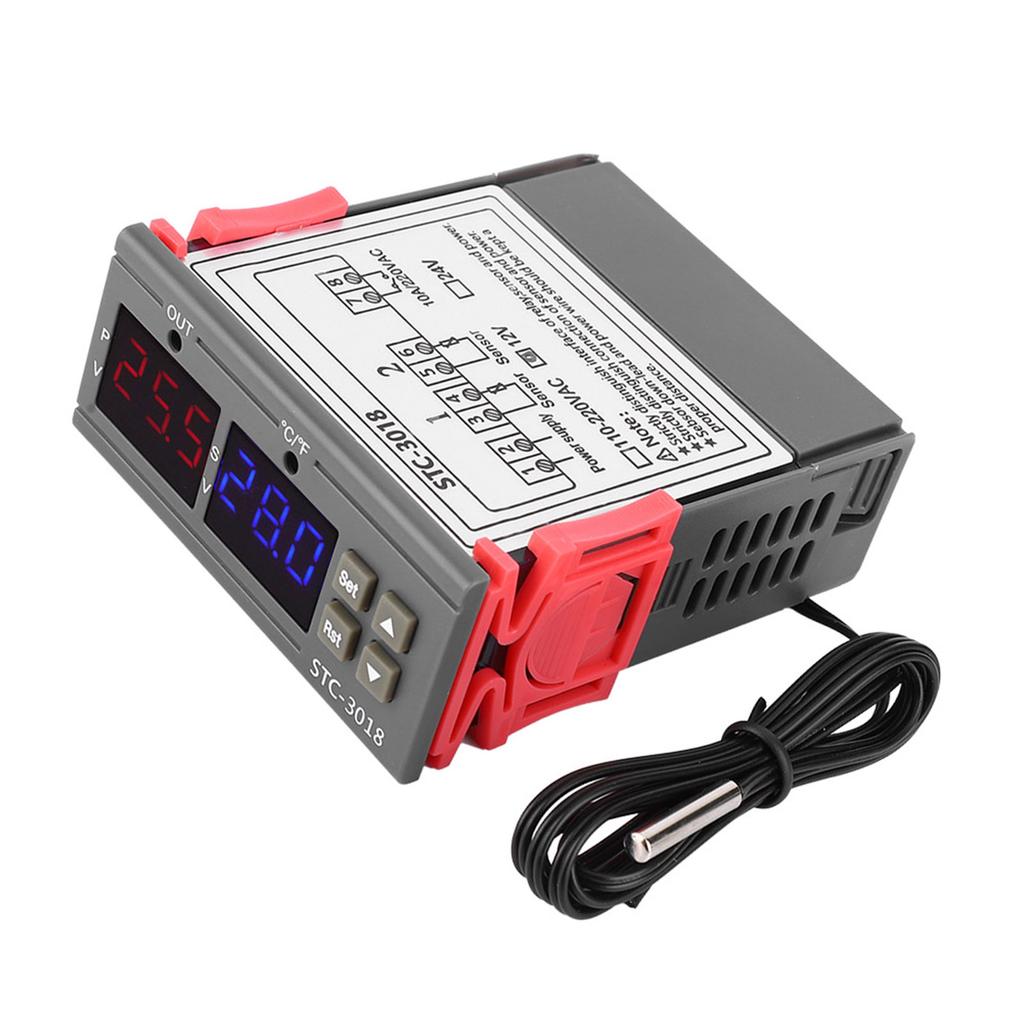 STC 3018 Digital Temperature Controller Sensor Thermostat with NTC Cable Length 1M (24V)