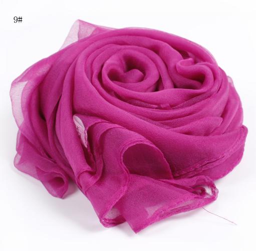 100x170cm Women 100% Natural Silk Scarf Shawl Female Pure Silk Scarves Wraps Solid Color Plus Size Shawls Long Beach Cover-ups