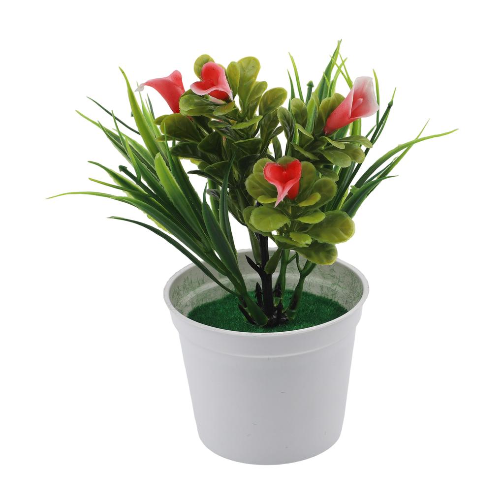 5PCS Artificial Calla Lily in Individual Pots for Home Interior Decoration Office Desk Wedding Setup and Shop Window Display