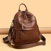 Retro Real Cowhide Backpack Fashion Large Capacity Women Backpack High-End Genuine Leather Female Knapsack Shoulder Bag Satchel