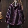 Hanorac Casual Loose cu Mânecă Lungă și Imprimeu Retro pentru Femei - Toamnă