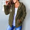 Womens Long Sleeve Jacket Zip Up Hooded Chunky Pockets Coat Tops