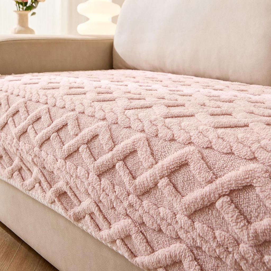 Winter Plush Sofa Cushion Set - Modern Anti-Slip Thickened Cover