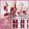 CS Waterproof No-Cure Gel Nail Wraps, Full Cover Contrast Color Tiger Head Pattern Nail Stickers, Nail Patch Films