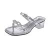 High Heels Women's Outer Wear  Summer New Versatile Niche French Fashion Bow Thick Heel Slippers  Sandals