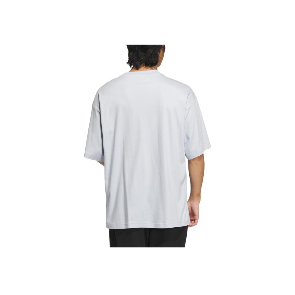 Adidas Sportswear Solid Color Crew Neck Short Sleeve T-Shirt Men Tops Light-Blue IM9031