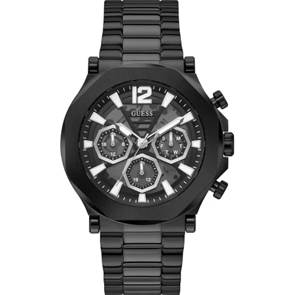 GUESS Edge Black Stainless Steel Men s Quartz GW0539G3 чёрный