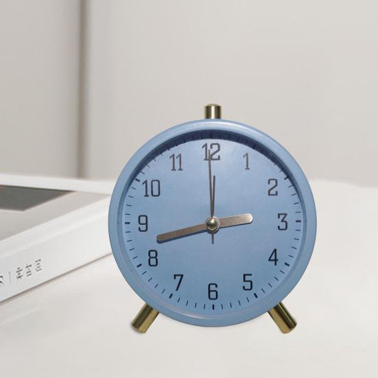 Yousheng Alarm Clock Mute Sweeping Movement Arabic-numeral Dial with Night Light Retro Nordic Style Simple Children Small Digital Clock Bedroom Supply