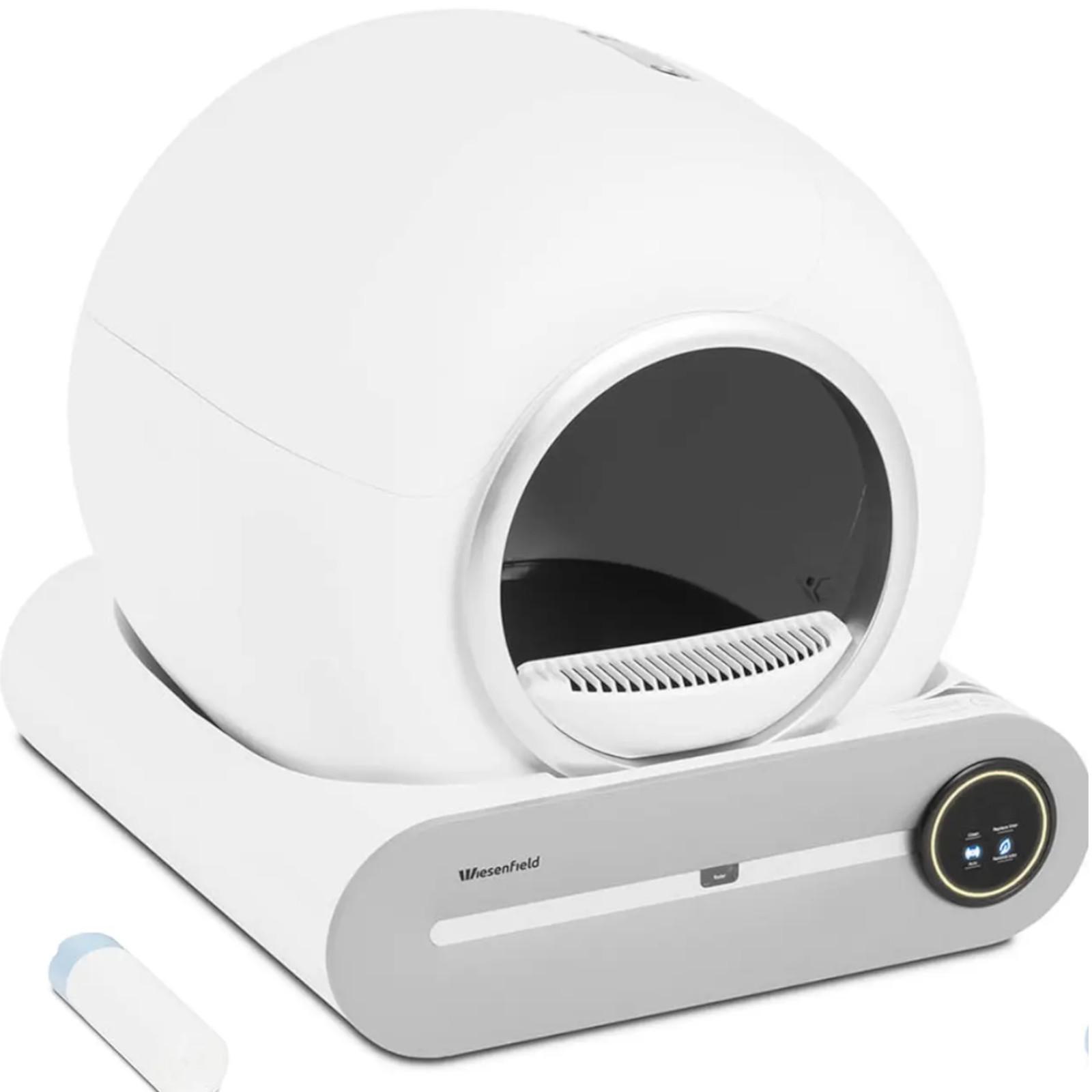 Lettiera autopulente per gatti con sterilizzazione al plasma controllata da app