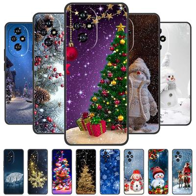 Vánoční silikonové měkké pouzdro pro Honor 200 Pro 200 Lite 5G 90 Smart X5B Plus Kryt Nárazník pro Honor X6B X6A Roztomilý nárazník Funda