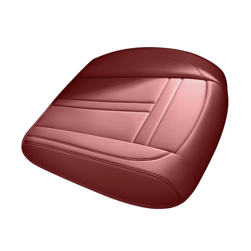 Car Seat Protector Mat Nappa Leather Anti-Slip and Full Wrap Front Bottom Car Seat Cushion Cover Driver Car Seat Cover