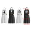 Practical Polyester Apron Adjustable Neckband Design with King Queen Mr Mrs Letter For Holiday Gift And Housewarming