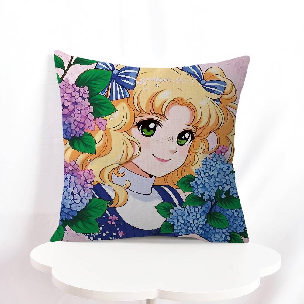 

Manga Candy Cartoon Cushion Cover Pillowcase Upholstery Sofa Throw Pillow Home Decor Pillowcas 16x16Inch