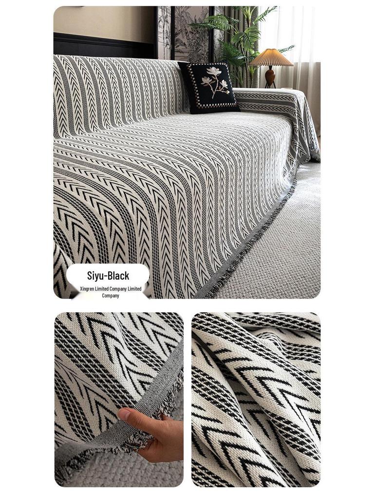 Chenille Cat-Scratch Resistant Sofa Throw - All-Season, High-End Feel, Fully Wrapped, Dirt-Resistant Blanket Cover