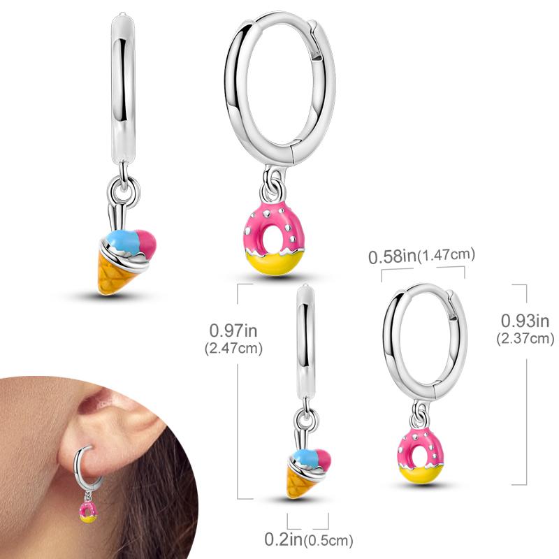 New 925 Silver Hoops Earrings For Woman Starlight Crystal Hoop Coil Earrings Eardrop With Zircon Fashion Jewelry Girls