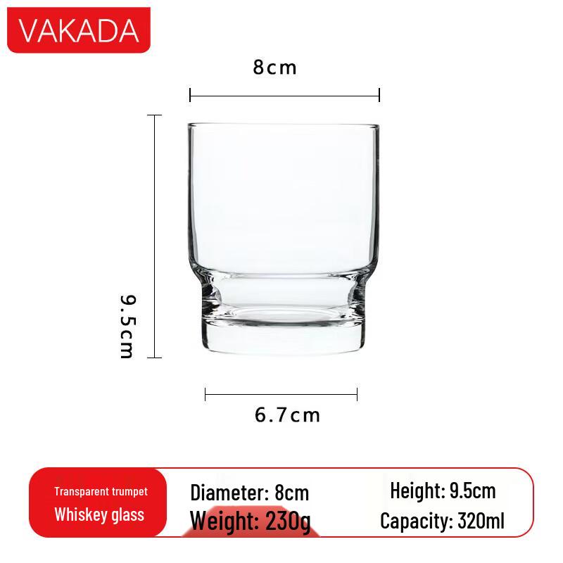 VAKADA High Borosilicate Glass Multipurpose Drinking Glass