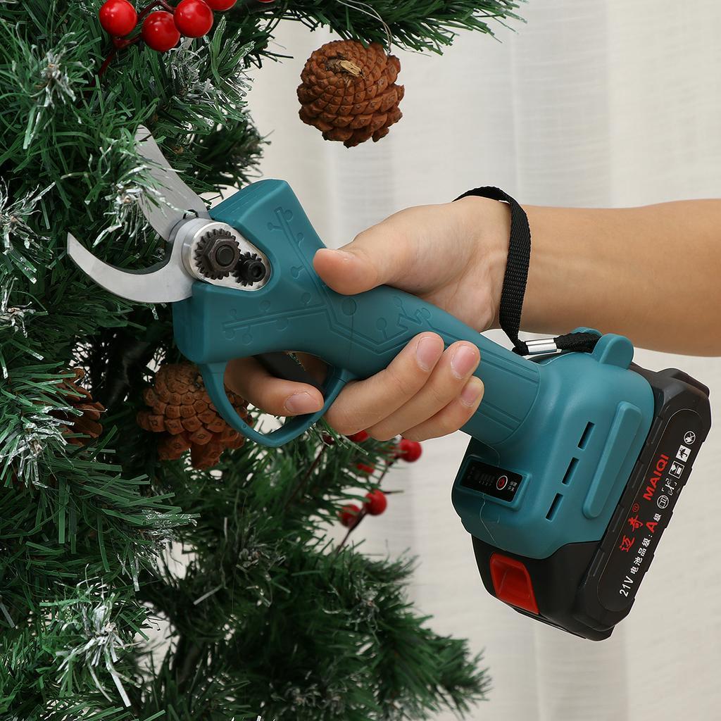 Akumulatorowe Elektryczne Akumulatorowe Nożyce do Przycinania Sekator Obcinak do Gałęzi 2 Akumulatory Li-Ion 21V Elektryczne Narzędzie do Przycinania Owoców