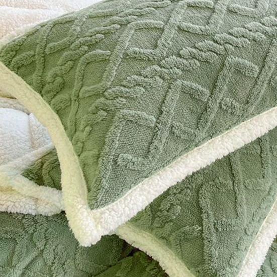 Plush Pillow Cover Winter Warm Pillow Cover Double-Sided Fuzzy Pillowcase Pillow Protector for Bedroom Dormitory Decoration