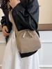 Women's Retro Casual Corduroy Shoulder Bag - Solid Color, Japanese & Korean Style Crossbody Fashion