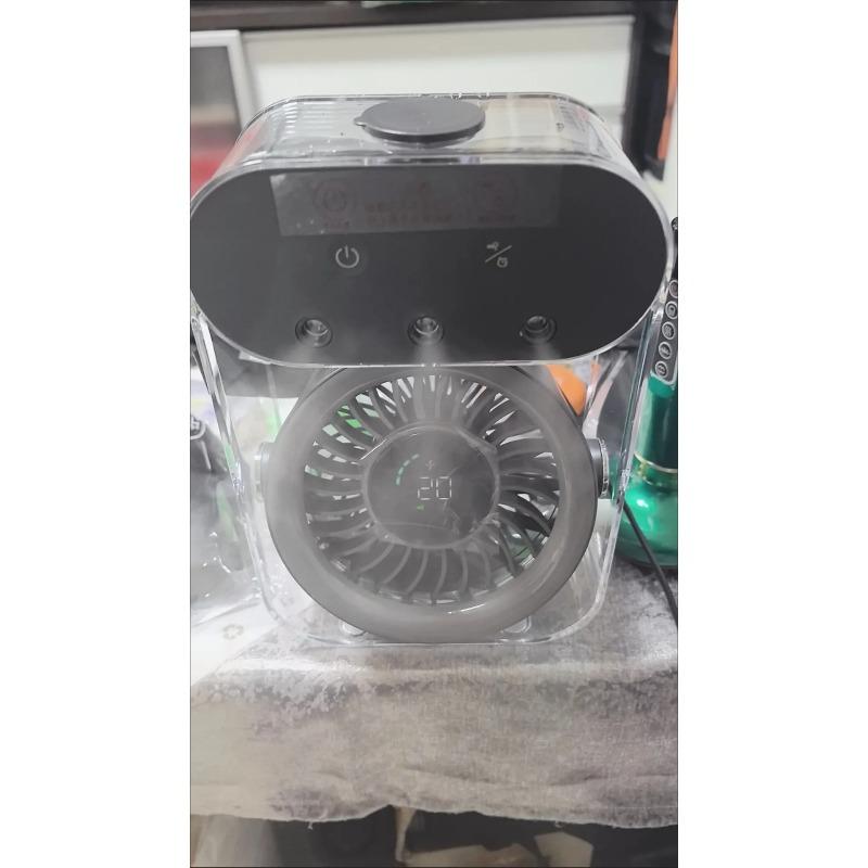 Spray Cooling Fan, Silent Ice Mist Fan, Ice Compress Small Fan, Portable Air Conditioner Fan