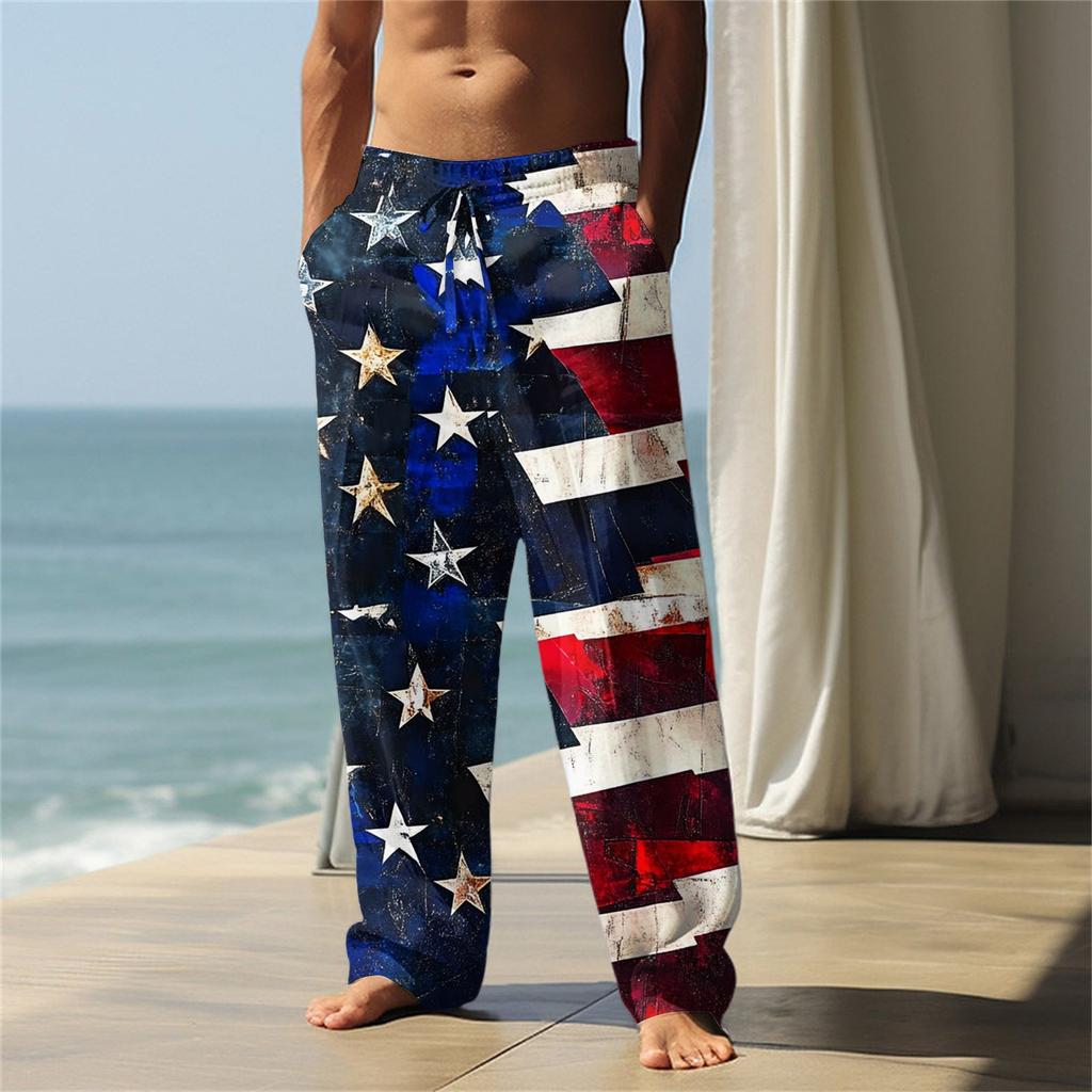 Independence Day Men's Printed Casual Pants