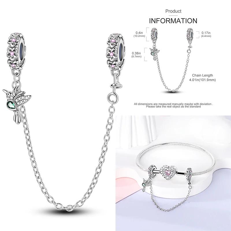 New Copper Charms Buttefly Daisy Safety Chain Cat Paw Change Beads Fit Original Bracelet Ladies Diy Jewelry