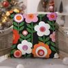 Federa Cuscino Fiore Stile Retrò Orla Kiely Comfort Divano Letto Seta Elegante Cerniera Invisibile Copricuscino Decorativo
