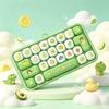 Transparent Dual-Tone Decompression Button Toy Cute Design Keyboard Keychain  Hanging Charm