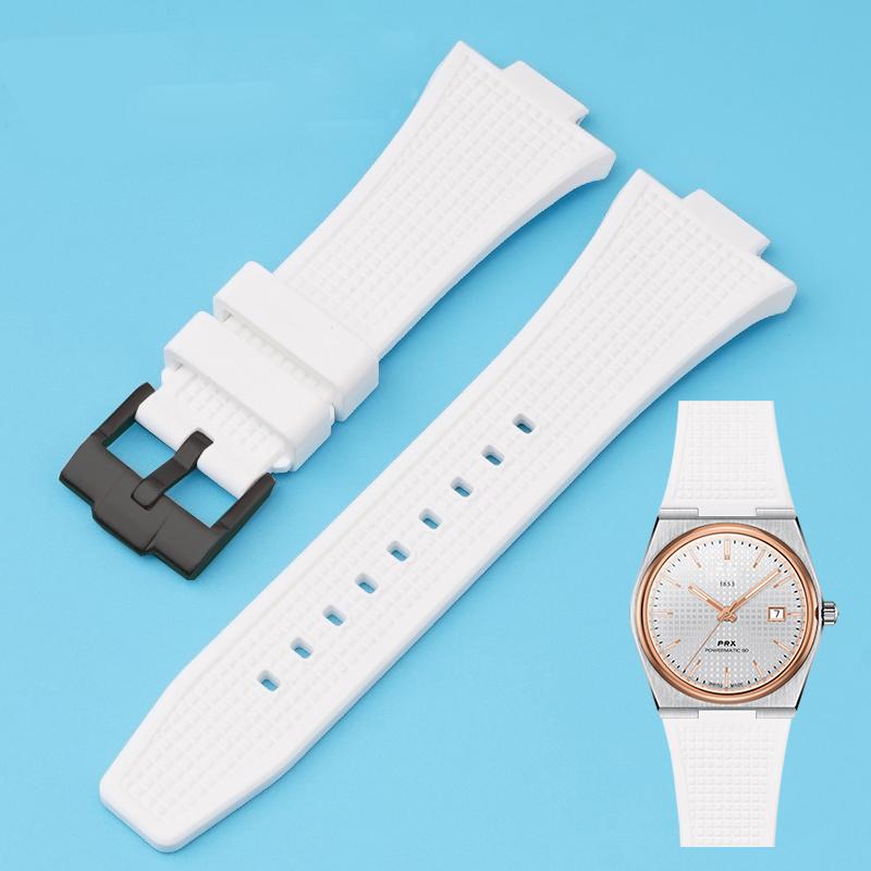 

1853 PRX Швидкознімний гумовий браслет Для чоловічого годинника Tissot Ремінець Super Player T137.407 T137.410 водонепроникний силіконовий ремінець для годинника 27 - 12MM