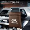 2026 Heißer Autoaufkleber Leder Auto Aufbewahrungstasche Luftauslass Organizer Für Kia Sportage Cerato Optima K2 K3 K4 K5 Rio Picanto Soul Ca