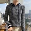 Jacquard Wool Hoodie for Women In Autumn and Winter New Casual and Versatile Cashmere Knitted Sweater Soft and Glutinous Skin-friendly Sweater