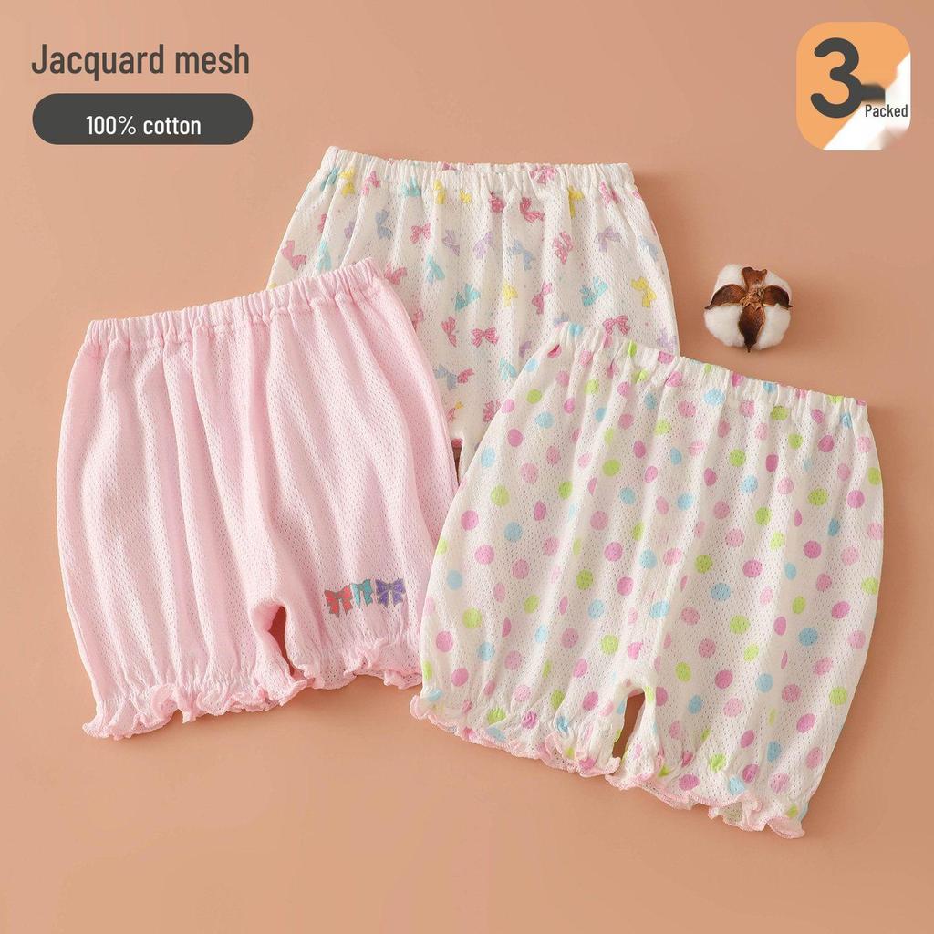 Girls' Cotton Summer Bloomers - Safety Underwear Thin Pants for Babies & Kids