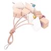 Parrot Chewing Toy Natural Wood Cuttlefish Bone Hanging Bird Teeth Grinding String for Parakeets