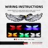 Motorcycle Decoration Motorcycle Angel Wing Flashing Decorative Tail Light  Motorcycle