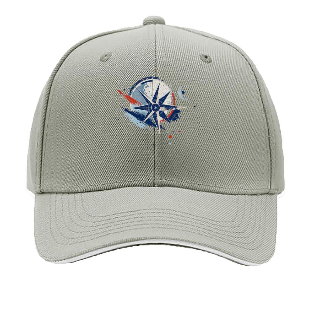 Abstract Nautical Star Map Emblem Sandwich Baseball Cap Sun Cap Outdoor Workouts Hat