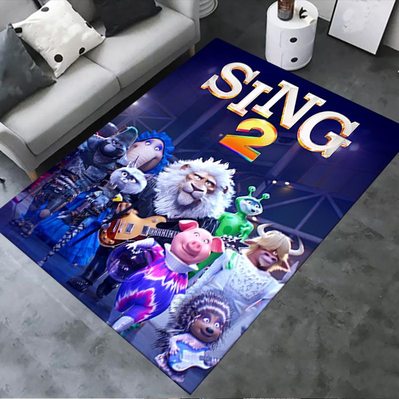 2025 New Sing Movie Carpet Rug for Living Room Bedroom Home Sofa Decoration,Kids play Non-slip Floor Mat162