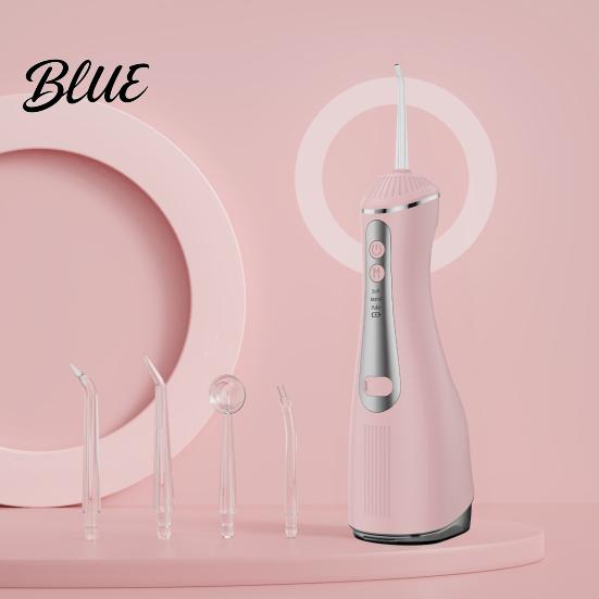 Rechargeable Oral Irrigator Cordless Electric Water Flosser 3 Pressure Modes And 4 Nozzles Design 330ml Capacity Daily Teeth Cleaning Tool