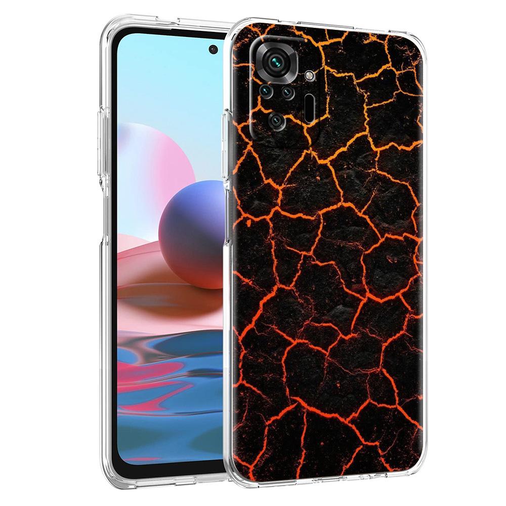 Phone Case For Xiaomi Redmi Note 15 14 5G 13 12 10 11 Pro Plus 4G 14C 13C 12C Soft TPU Cover Flame Pattern