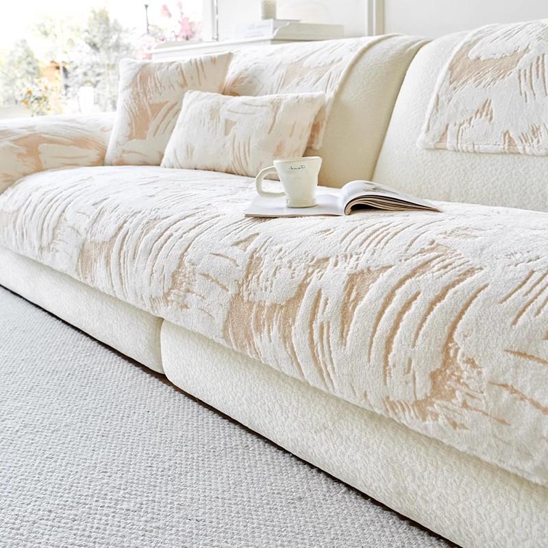 

Sofa Cushion Rabbit Plush Sofa Cushion Non-slip Sofa Towel Autumn and Winter Sofa Cover Cloth Sofa Set Sofa Cover Cover Towel 110x210