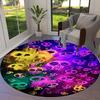 1pc Office Carpet Chair Mats Colorful Skulls Pattern Perfect for Decorating Office Chairs, Living Rooms, Or Bedrooms