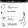 6.0" Napson Silver Hairdressing Barber Scissors: Straight, Bangs, Serrated, and Thinning Shears